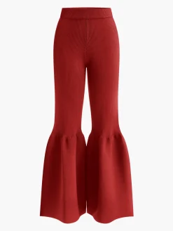 COMMENSE Mid-Waist Ruffle Sweater Pants* Knitwear|Bottoms