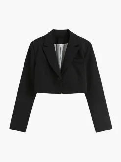 COMMENSE Mind My Business Crop Blazer* Outerwear|Blazers