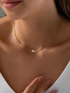 COMMENSE Mini Cross Pendant Necklace* Necklaces|Accessories