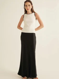 COMMENSE Minimalism Contrast Trim Sweater Vest* Sweater Vests|Sweaters & Cardigans