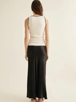COMMENSE Minimalism Contrast Trim Sweater Vest* Sweater Vests|Sweaters & Cardigans