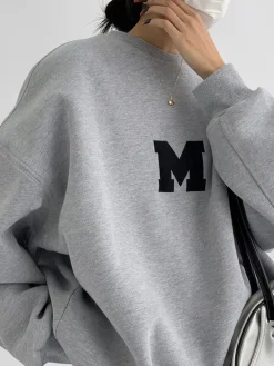 COMMENSE Minimalism Oversized Sweatshirt* Sweatshirts & Hoodies|Tops
