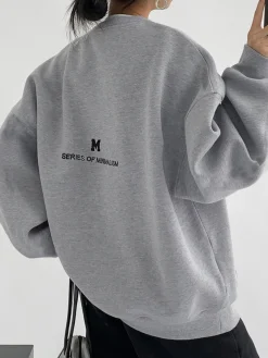 COMMENSE Minimalism Oversized Sweatshirt* Sweatshirts & Hoodies|Tops