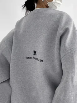 COMMENSE Minimalism Oversized Sweatshirt* Sweatshirts & Hoodies|Tops