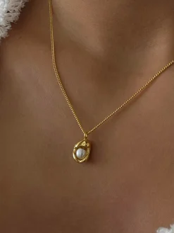 COMMENSE Minimalist Baroque Pearl Pendant Necklace* Necklaces|Accessories