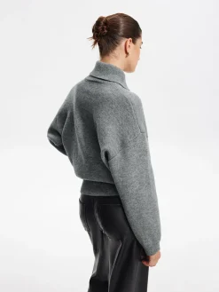 COMMENSE Minimalist Button Turtleneck Sweater* Sweater Tops|Sweaters & Cardigans