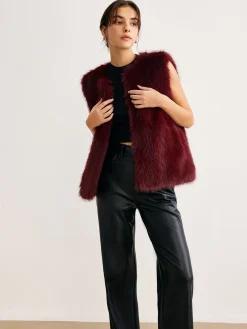 COMMENSE Minimalist Faux Fur Vest* Outerwear|Vests