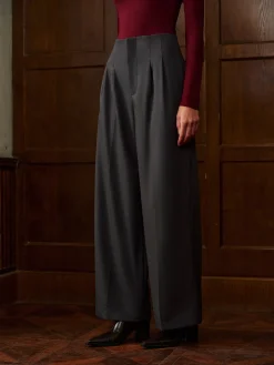 COMMENSE Minimalist High-Waist Wide-Leg Pants* Bottoms