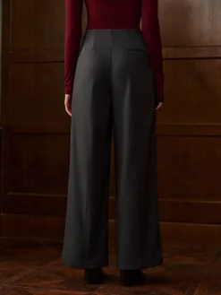 COMMENSE Minimalist High-Waist Wide-Leg Pants* Bottoms