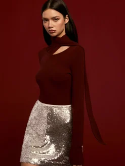 COMMENSE Minimalist Jersey Top With Scarf* T-shirts|Matching Sets
