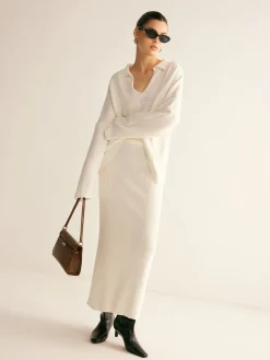 COMMENSE Minimalist Knit Midi Skirt Set* Skirt Sets|Long Sleeve Sets