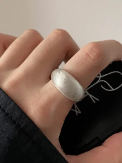 COMMENSE Minimalist Oval Brushed Ring* Rings & Bracelets|Accessories