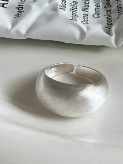 COMMENSE Minimalist Oval Brushed Ring* Rings & Bracelets|Accessories
