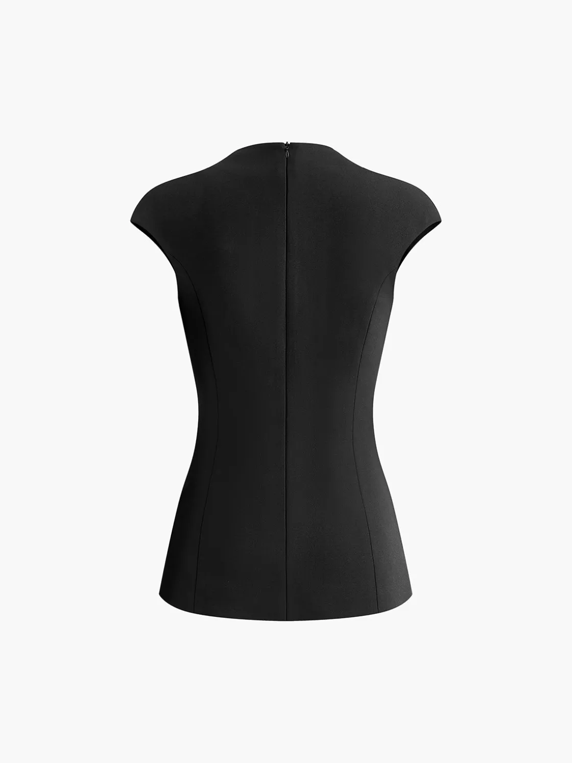 COMMENSE Minimalist Piping Corset Zipper Blouse* Corset Tops|Blouses & Shirts