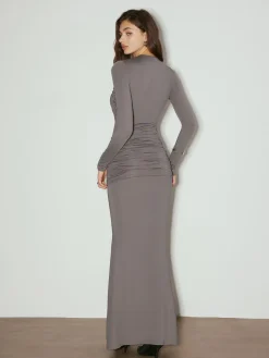 COMMENSE Minimalist Pleated Hip-Covering Dress* Casual Dresses|Cocktail & Party Dresses