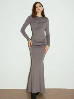 COMMENSE Minimalist Pleated Hip-Covering Dress* Casual Dresses|Cocktail & Party Dresses