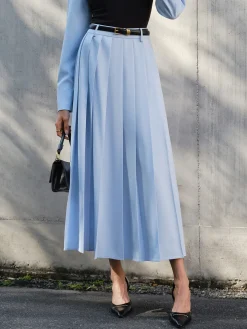 COMMENSE Minimalist Pleated Skirt Without Belt* Skirts|Matching Sets