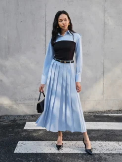 COMMENSE Minimalist Pleated Skirt Without Belt* Skirts|Matching Sets
