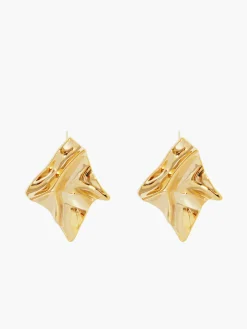 COMMENSE Minimalist Pleated Stud Earrings* Earrings|Accessories