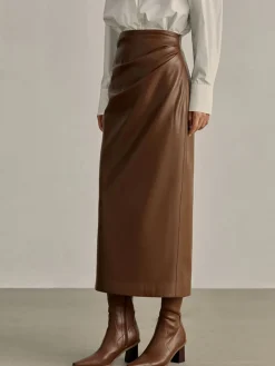 COMMENSE Minimalist PU Leather Skirt* Skirts|Bottoms