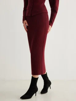 COMMENSE Minimalist Ribbed Sweater Skirt* Skirts|Knitwear