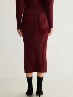 COMMENSE Minimalist Ribbed Sweater Skirt* Skirts|Knitwear