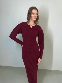 COMMENSE Minimalist Ribbed Sweater Skirt* Skirts|Knitwear