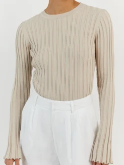 COMMENSE Minimalist Ribbed Sweater* Sweater Tops|Sweaters & Cardigans
