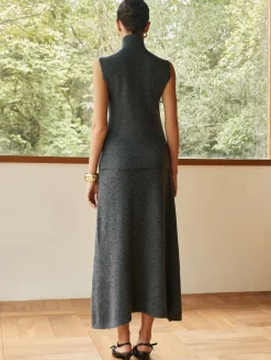 COMMENSE Minimalist Turtleneck Sleeveless Skirt Set* Skirt Sets|Long Sleeve Sets