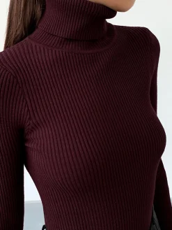 COMMENSE Minimalist Turtleneck Slim Knit Top* Sweater Tops|Sweaters & Cardigans