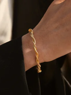 COMMENSE Minimalist Twist Open Bracelet* Rings & Bracelets|Accessories