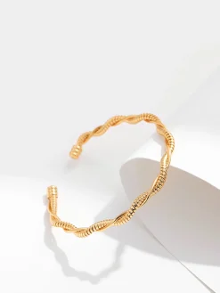 COMMENSE Minimalist Twist Open Bracelet* Rings & Bracelets|Accessories