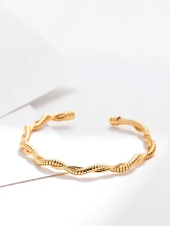 COMMENSE Minimalist Twist Open Bracelet* Rings & Bracelets|Accessories