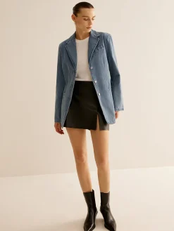COMMENSE Minimalist Washed Denim Jacket* Outerwear|Jackets