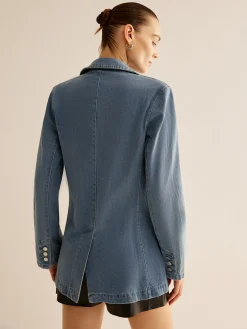 COMMENSE Minimalist Washed Denim Jacket* Outerwear|Jackets