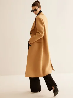 COMMENSE Minimalist Wool-Blend Long Coat* Outerwear|Coats