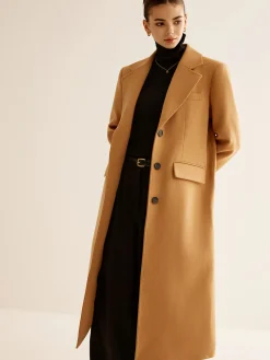 COMMENSE Minimalist Wool-Blend Long Coat* Outerwear|Coats