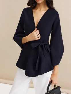 COMMENSE Minimalist Wrap Cardigan With Belt* Cardigans|Sweaters & Cardigans