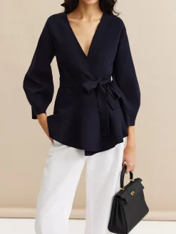 COMMENSE Minimalist Wrap Cardigan With Belt* Cardigans|Sweaters & Cardigans