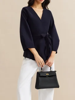 COMMENSE Minimalist Wrap Cardigan With Belt* Cardigans|Sweaters & Cardigans