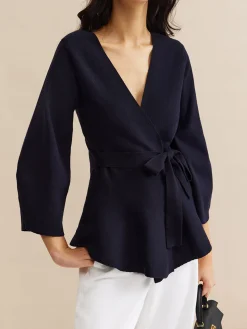 COMMENSE Minimalist Wrap Cardigan With Belt* Cardigans|Sweaters & Cardigans