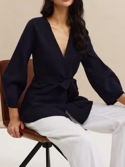 COMMENSE Minimalist Wrap Cardigan With Belt* Cardigans|Sweaters & Cardigans
