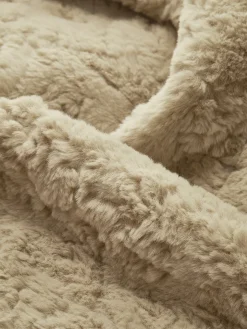 COMMENSE Minky V-Neck Breasted Faux Fur Coat* Outerwear|Coats
