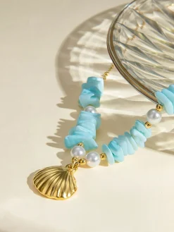 COMMENSE Mint Pearl Shell Necklace* Necklaces|Accessories