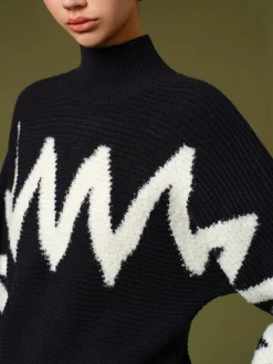 COMMENSE Mock Neck Contrast Binding Sweater* Sweater Tops|Sweaters & Cardigans