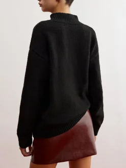 COMMENSE Mock Neck Floral Shift Sweater* Sweater Tops|Sweaters & Cardigans