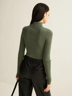 COMMENSE Mock Neck Skinny Knit Top* Sweater Tops|Sweaters & Cardigans