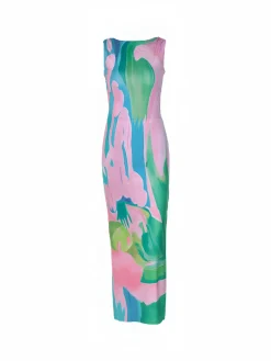 COMMENSE Monet Garden Print Sleeveless Long Dress* Casual Dresses|Cocktail & Party Dresses