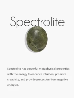 COMMENSE Moss Green Spectrolite Stud Earrings* Earrings|Accessories