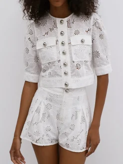 COMMENSE Multi-Button Embroidery Shorts Set* Shorts Sets|Shorts